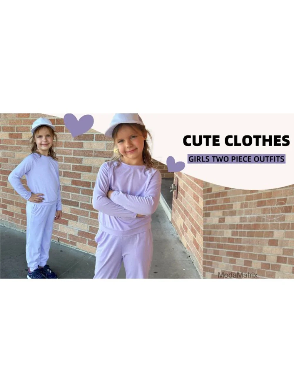 Girls 2 Piece Outfits Long Sleeve Pullover Sweatshirt and Sweatpants with
